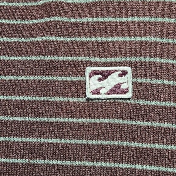Billabong Men's Sweater Size L V-neck Knitted Striped Preppy - Picture 4 of 6
